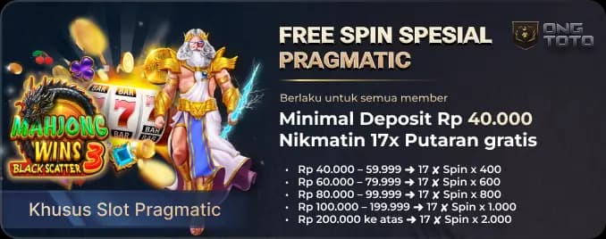 FREE SPIN 17✘ SPESIAL PRAGMATIC